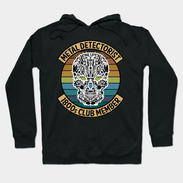 Metal Detectorist - 1800s Club Member Hoodie by Windy Digger Metal Detecting Store